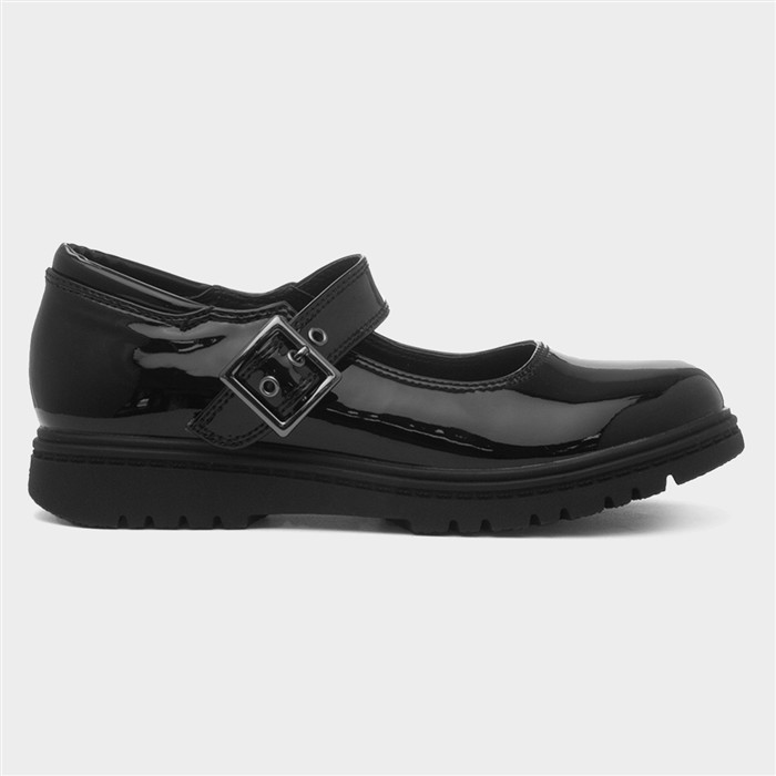 Effie Girls Black Patent Shoe