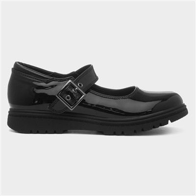 Effie Girls Black Patent Shoe