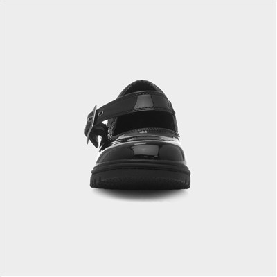 Effie Girls Black Patent Shoe