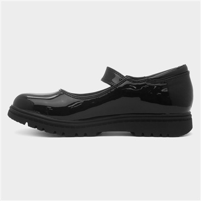 Effie Girls Black Patent Shoe