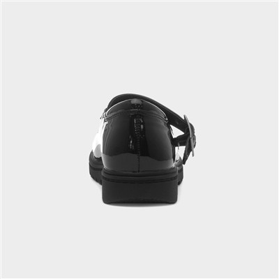 Effie Girls Black Patent Shoe