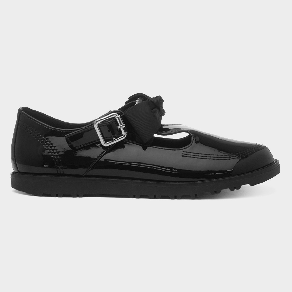 Idalia Girls Black Patent T-Bar Shoe