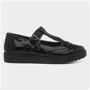 Little Diva Nell Girls Black Patent T-Bar Shoe (Click For Details)