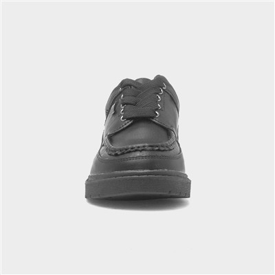 Playful Trek Kids Black Lace Up Shoe