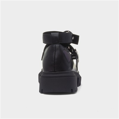 Lovebug Meadow Girls Black Shoe