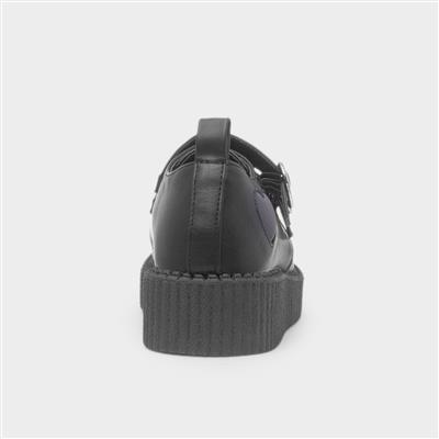 Dream Adventures Girls Black School Shoe