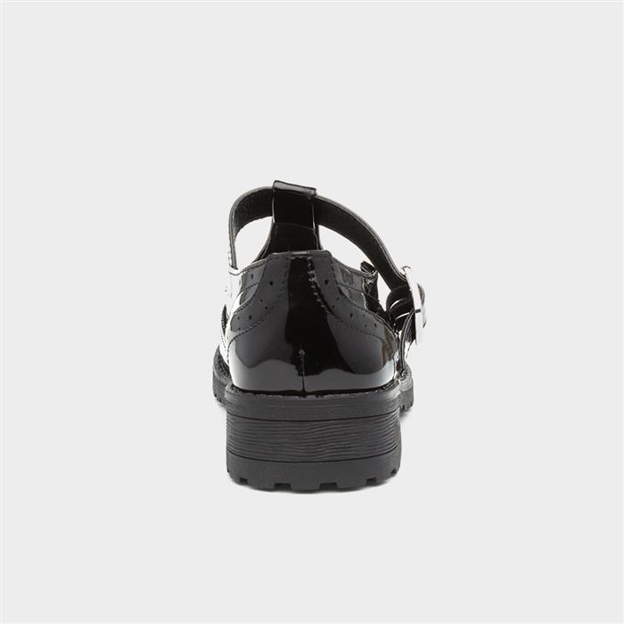 Junior Cam Girls Patent Brogue T-Bar