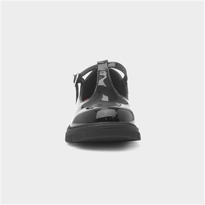 Bonnie Girls Black Patent T-Bar Shoe