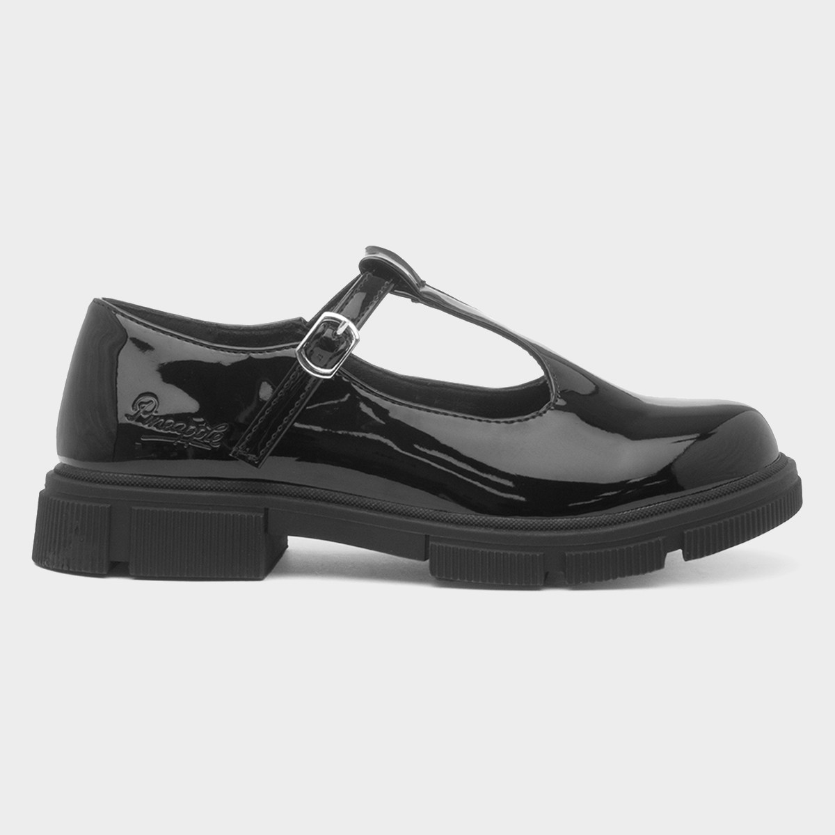 Bonnie Girls Black Patent T-Bar Shoe