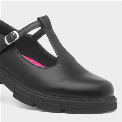 Bonnie Girls Black T-Bar Shoe