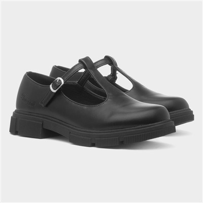 Bonnie Girls Black T-Bar Shoe