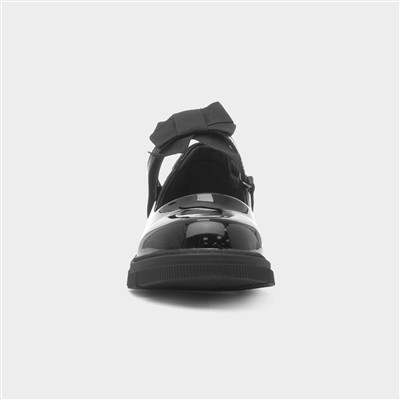 Sienna Girls Black Patent School Shoe