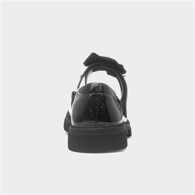 Sienna Girls Black Patent School Shoe