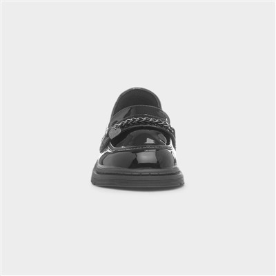 Riverdance Girls Black Patent Loafer