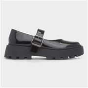 Little Diva Lila Girls Black Patent Buckle Shoe (Click For Details)