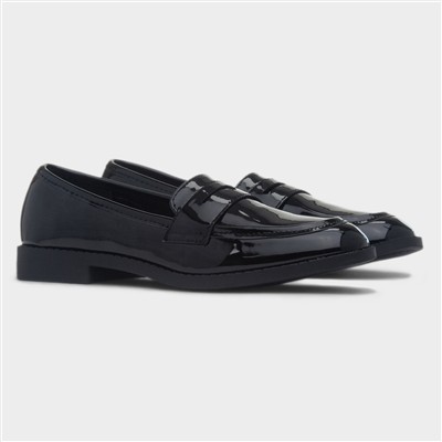Ruby Girls Black Patent Loafer Shoe