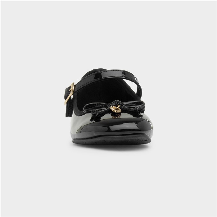 Adeline Girls Black Patent School Shoe