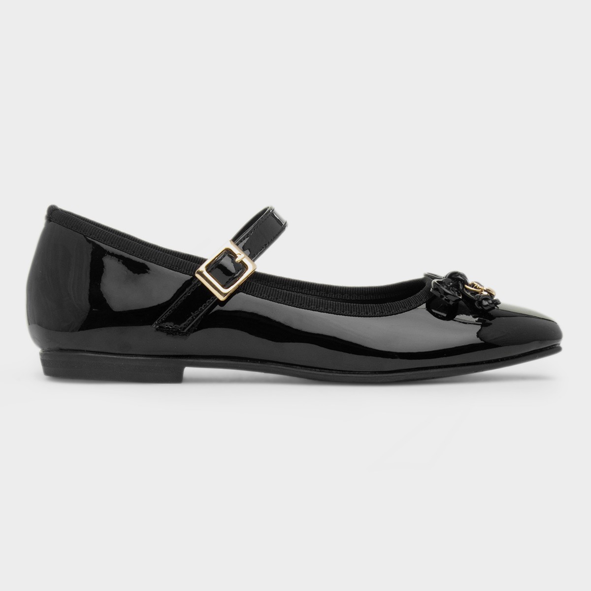 Adeline Girls Black Patent School Shoe