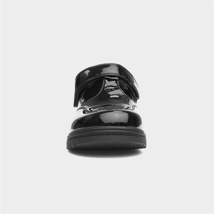 Kendall Girls Black Patent T-Bar Shoe