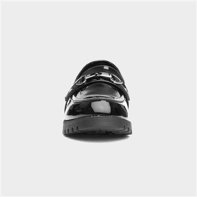 Valentina Jnr Girls Black Loafer