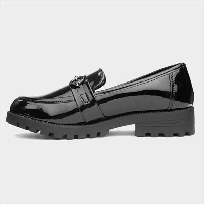 Valentina Jnr Girls Black Loafer