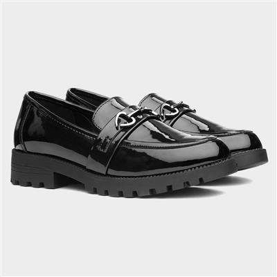 Valentina Jnr Girls Black Loafer