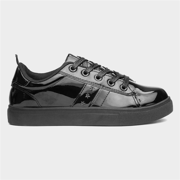 Riley Girls Black Patent School Shoe