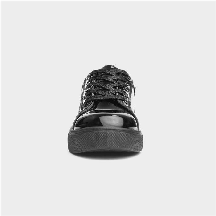 Riley Girls Black Patent School Shoe
