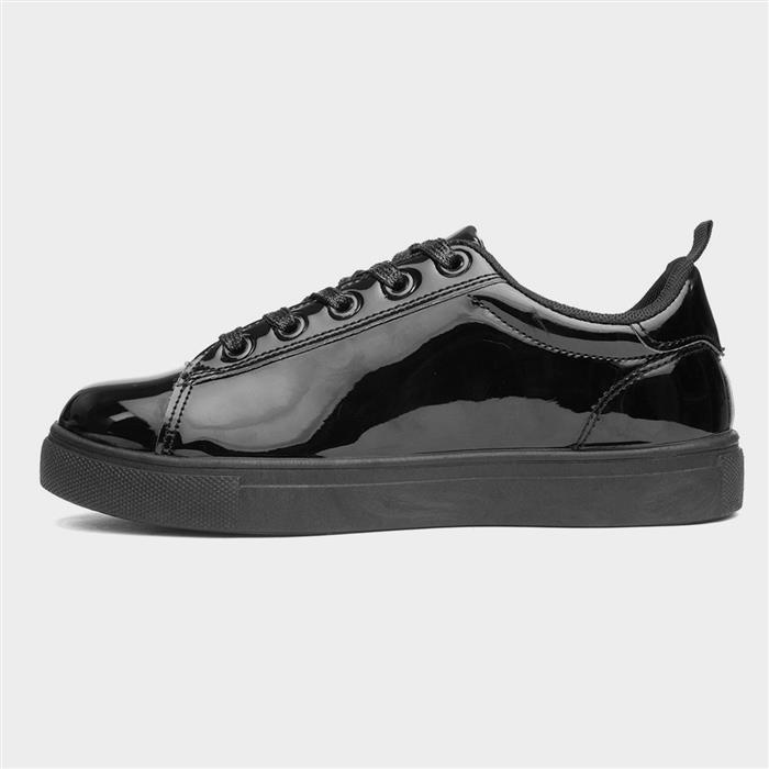 Riley Girls Black Patent School Shoe