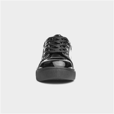 Riley Girls Black Patent School Shoe