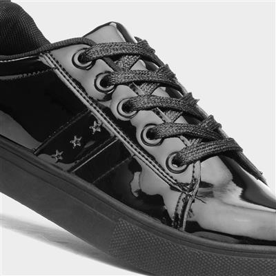 Riley Girls Black Patent School Shoe
