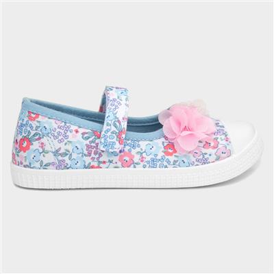 Girls Multicoloured Floral Canvas