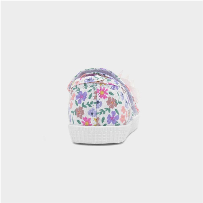 Corrine Girls Multi Floral Print Canvas