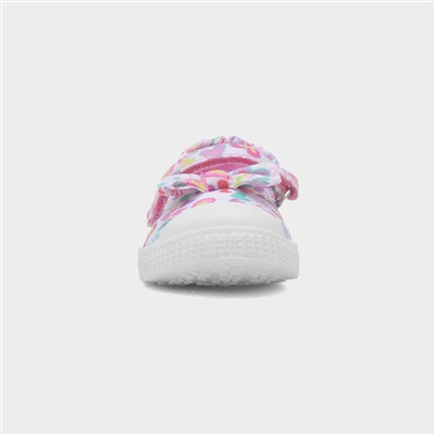 Claudia Girls Multi Heart Bow Canvas