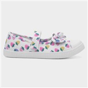 Walkright Claudia Girls White Strawberry Canvas (Click For Details)