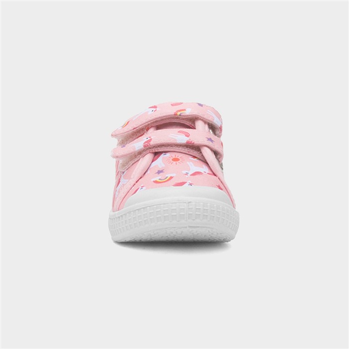 Leela Girls Pink Unicorn Print Canvas