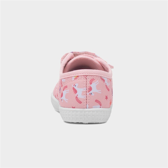 Leela Girls Pink Unicorn Print Canvas