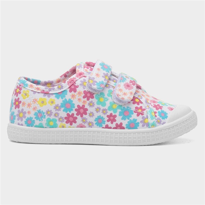 Leela Girls Multi Floral Print Canvas