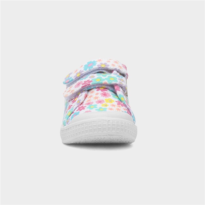 Leela Girls Multi Floral Print Canvas