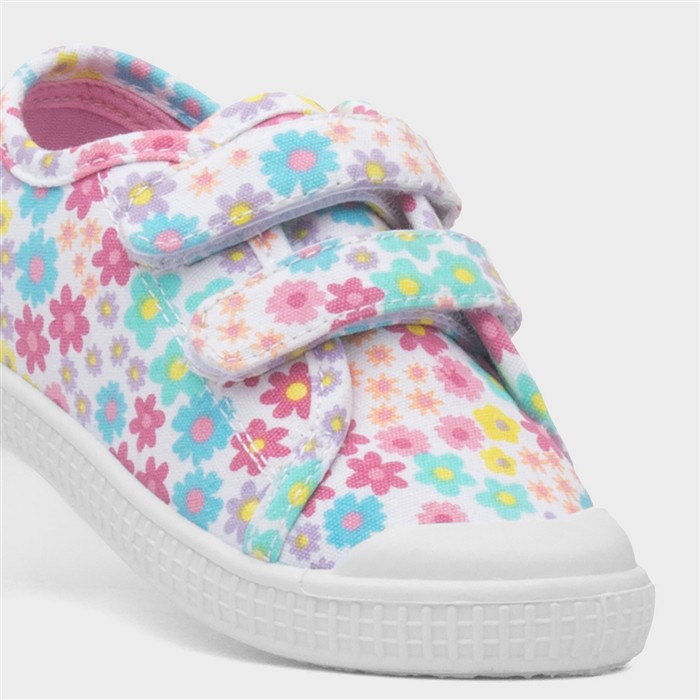 Leela Girls Multi Floral Print Canvas