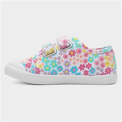 Leela Girls Multi Floral Print Canvas