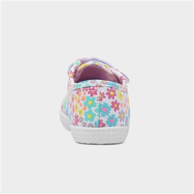 Leela Girls Multi Floral Print Canvas