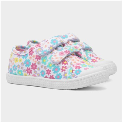 Leela Girls Multi Floral Print Canvas