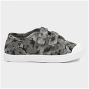 Walkright Kids Grey Dinosaur Easy Fasten Canvas (Click For Details)