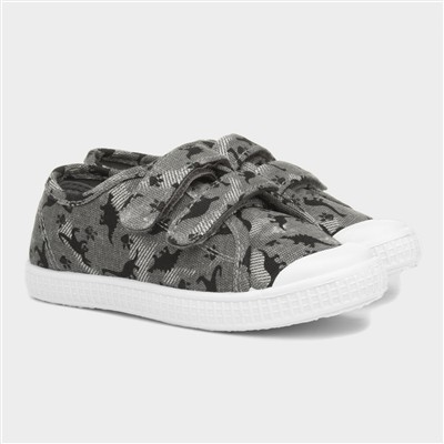 Lyle Boys Grey Dinosaur Canvas