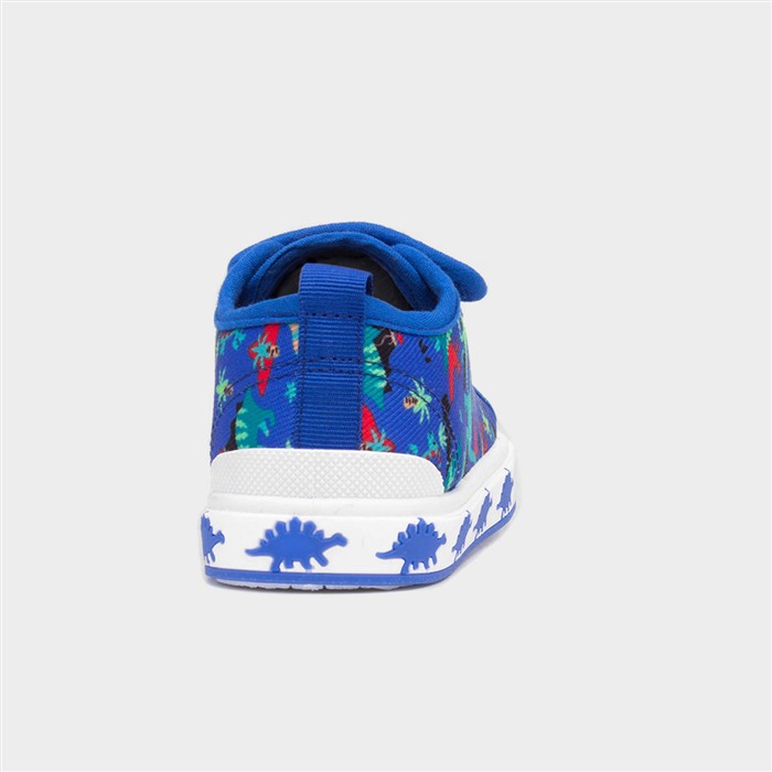 Colby Boys Blue Dinosaur Print Canvas