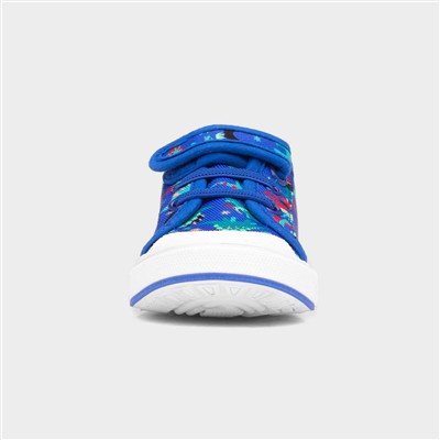 Colby Boys Blue Dinosaur Print Canvas