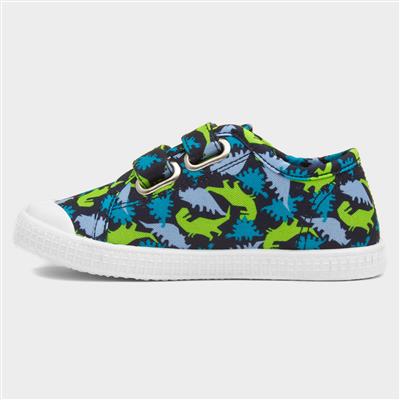 Lyle Boys Navy Dinosaur Canvas