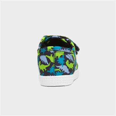 Lyle Boys Navy Dinosaur Canvas