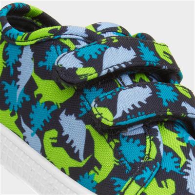 Lyle Boys Navy Dinosaur Canvas